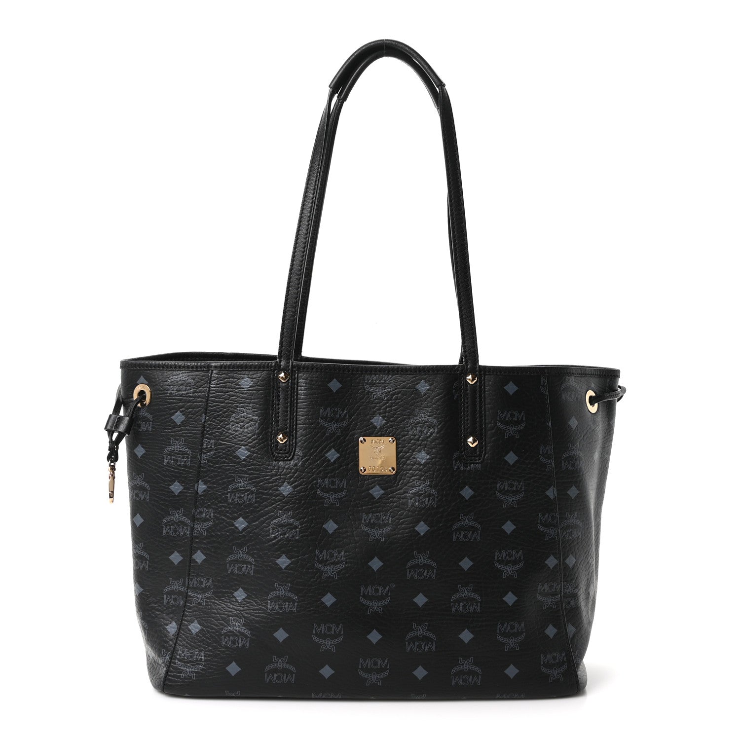 MCM Visetos Medium Liz Reversible Shopper Tote Black 1 of 16