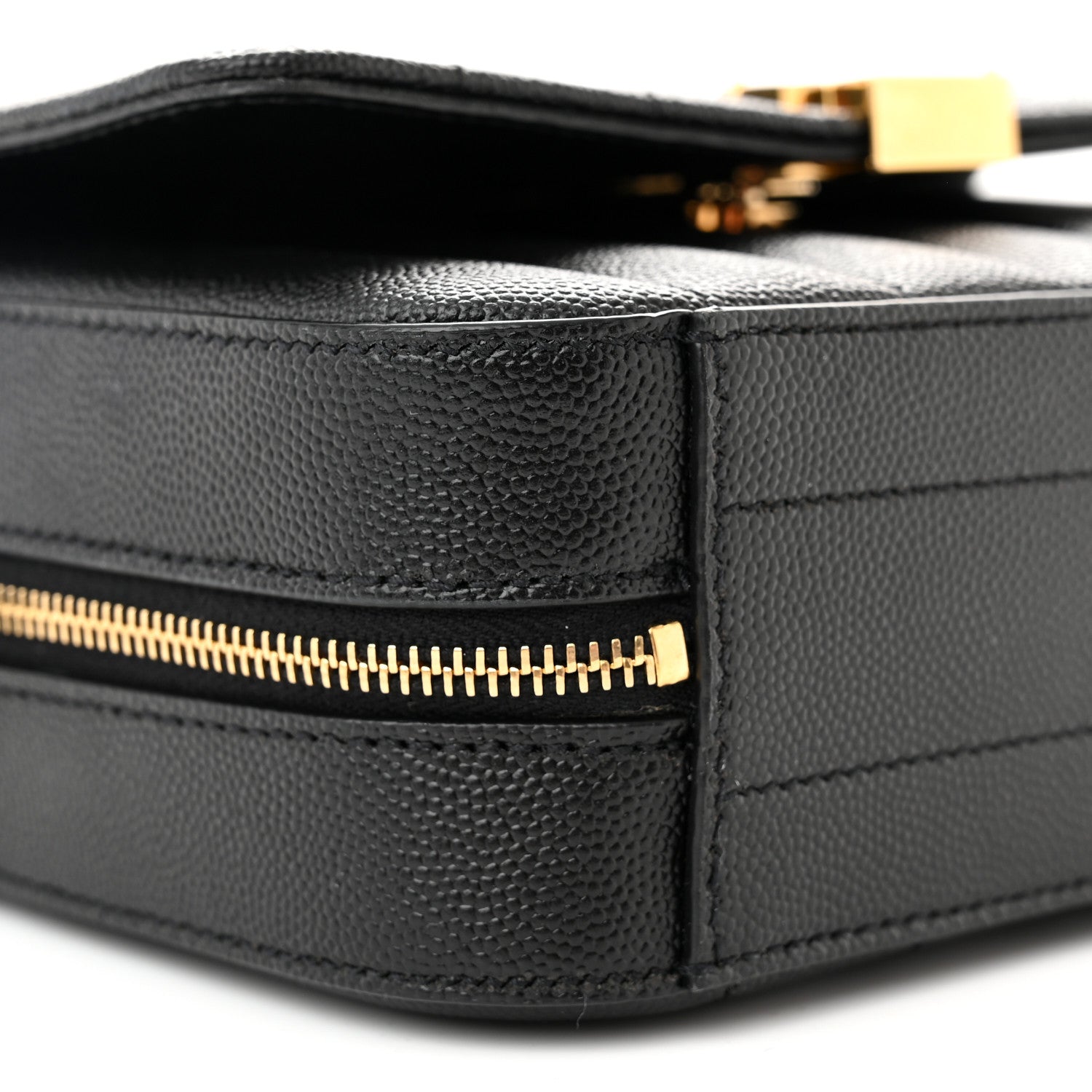 Saint Laurent Grained De Poudre Matelasse Monogram Vicky Camera Bag Black 9 of 13