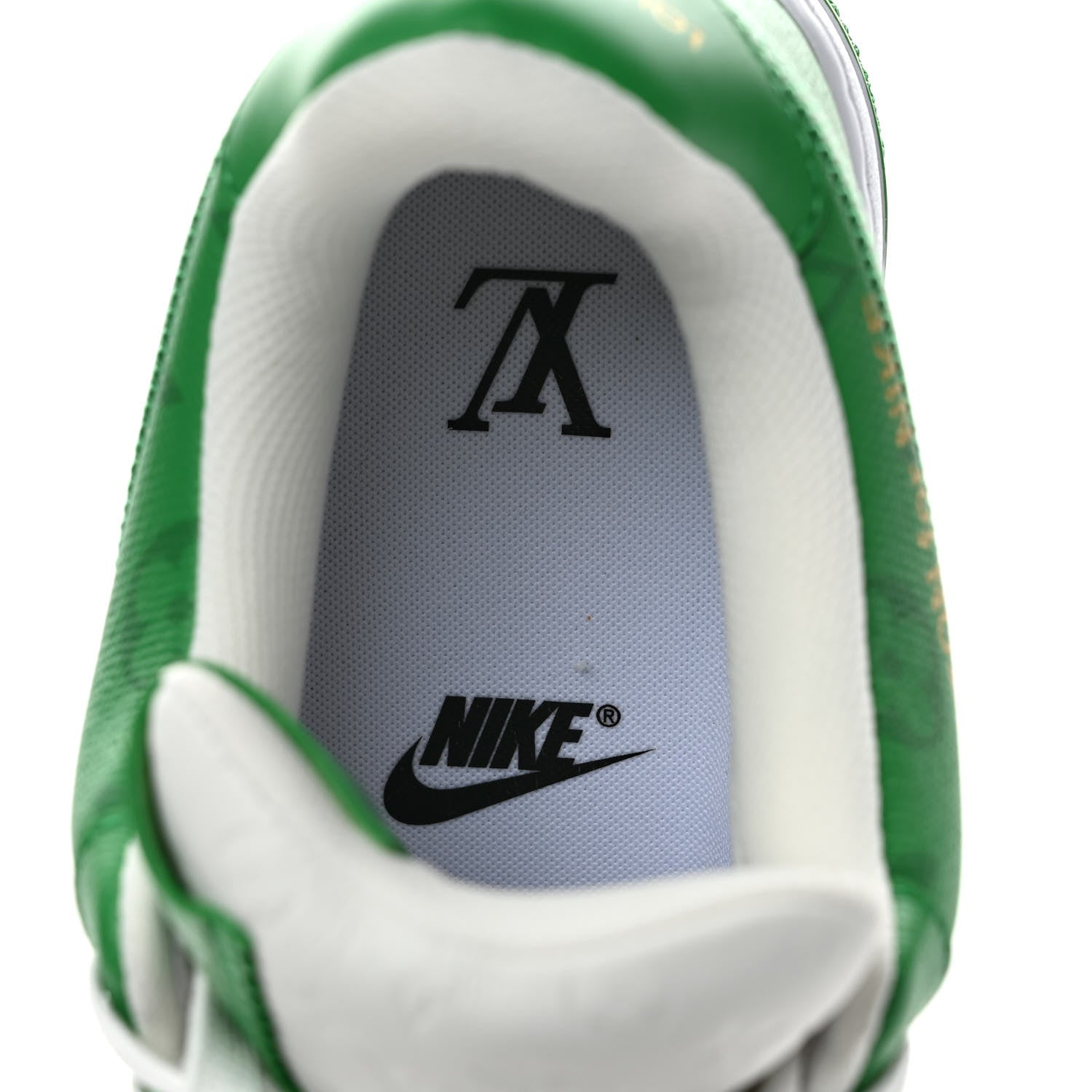Louis Vuitton X NIKE AIR FORCE 1 Calfskin Monogram Mens Low Top Sneakers 7 Green 8 of 10