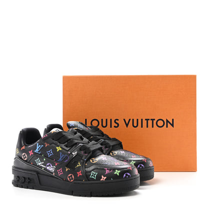 Louis Vuitton LV X TM Calfskin Monogram Multicolor Womens LV Trainer Sneakers 37.5 Black 10 of 10