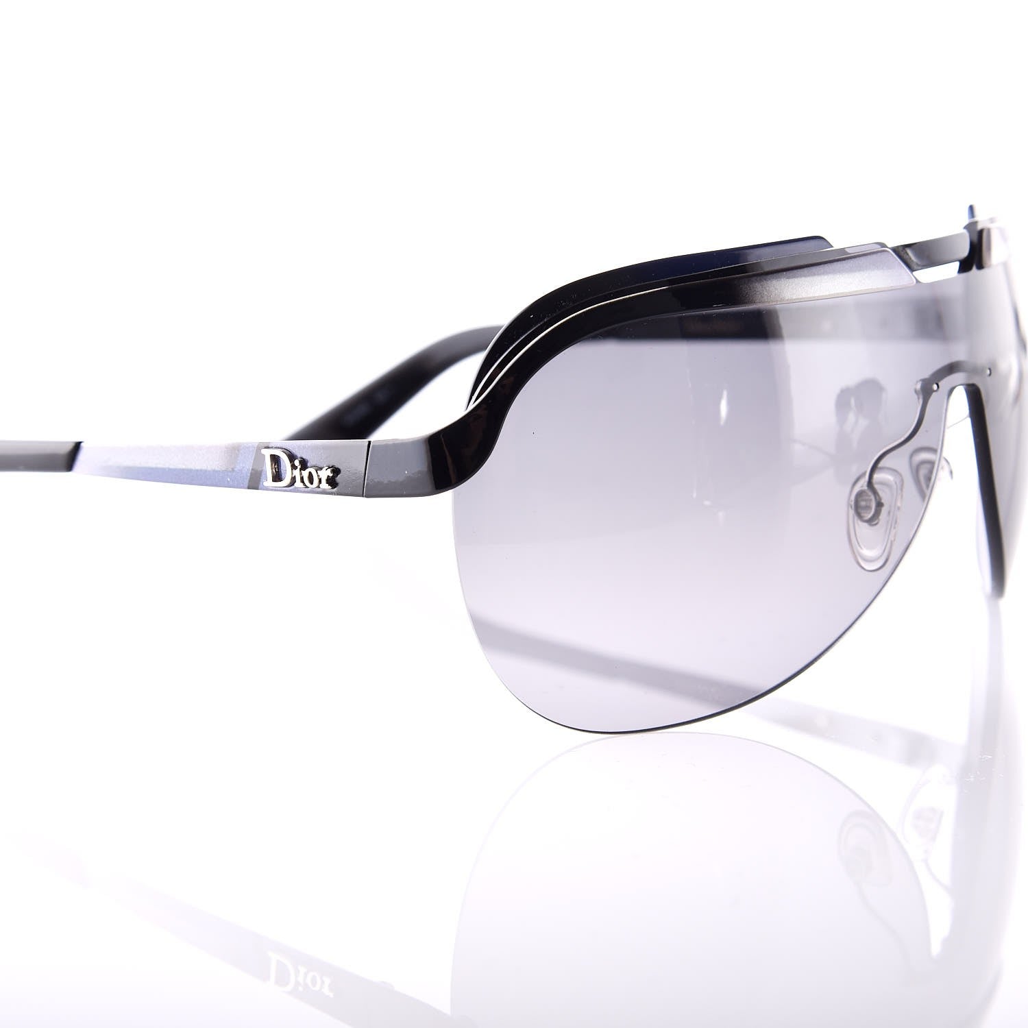 Christian Dior Solar Shield Sunglasses Black Blue 7 of 8