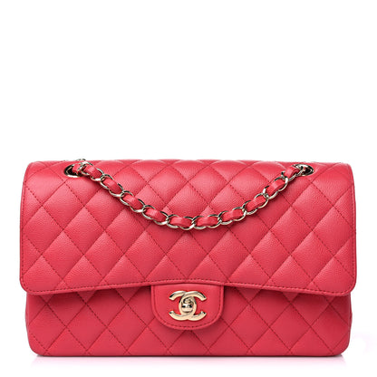 Chanel Caviar Quilted Medium Double Flap Pink 1 of 10
