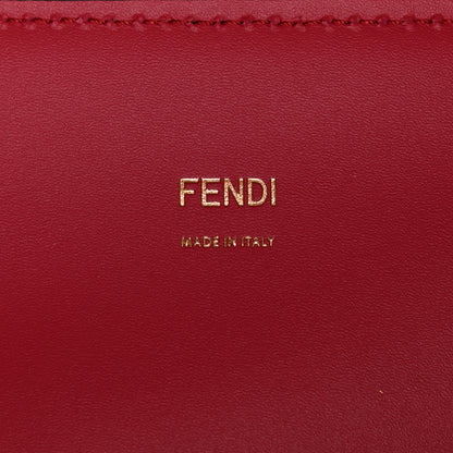 Fendi Vitello King Plexiglass Logo Embossed Medium Fendi Sunshine Shopper Tote Lampone 6 of 10