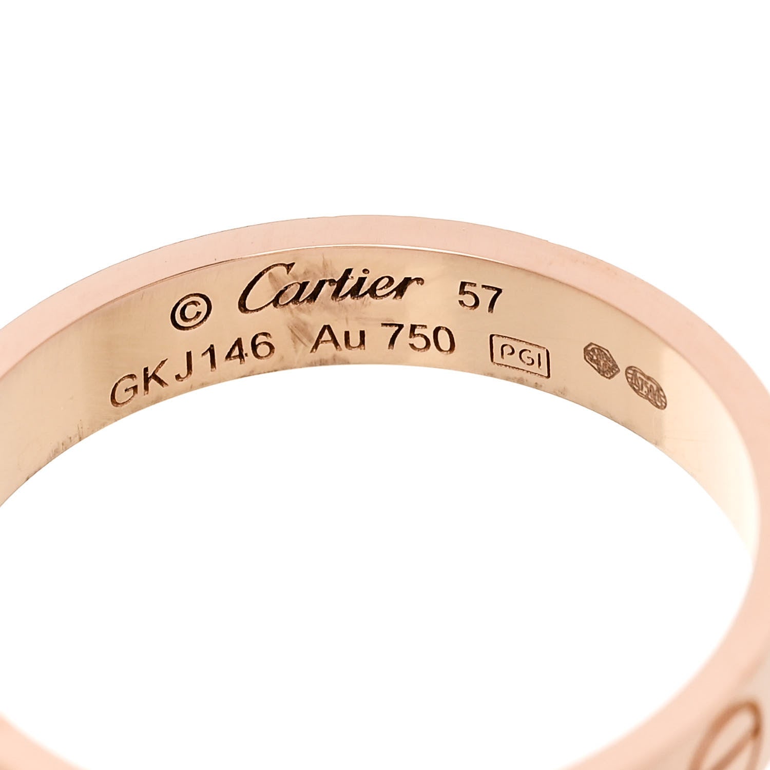 Cartier 18K Pink Gold 3.5mm LOVE Wedding Band Ring 57 8 4 of 5