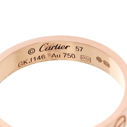 Cartier 18K Pink Gold 3.5mm LOVE Wedding Band Ring 57 8 4 of 5