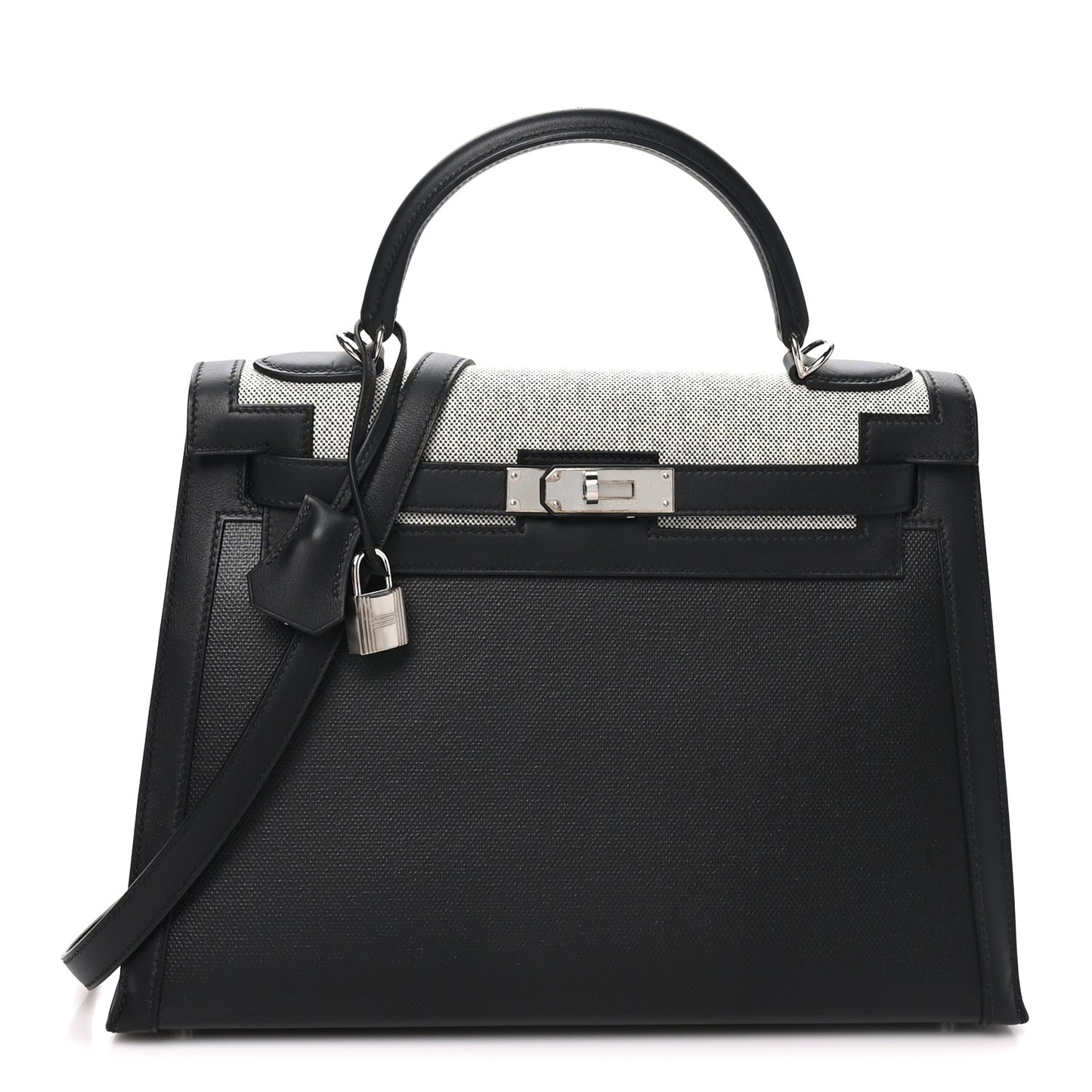 Berline Toile Swift Kelly Sellier 32 Black Ecru