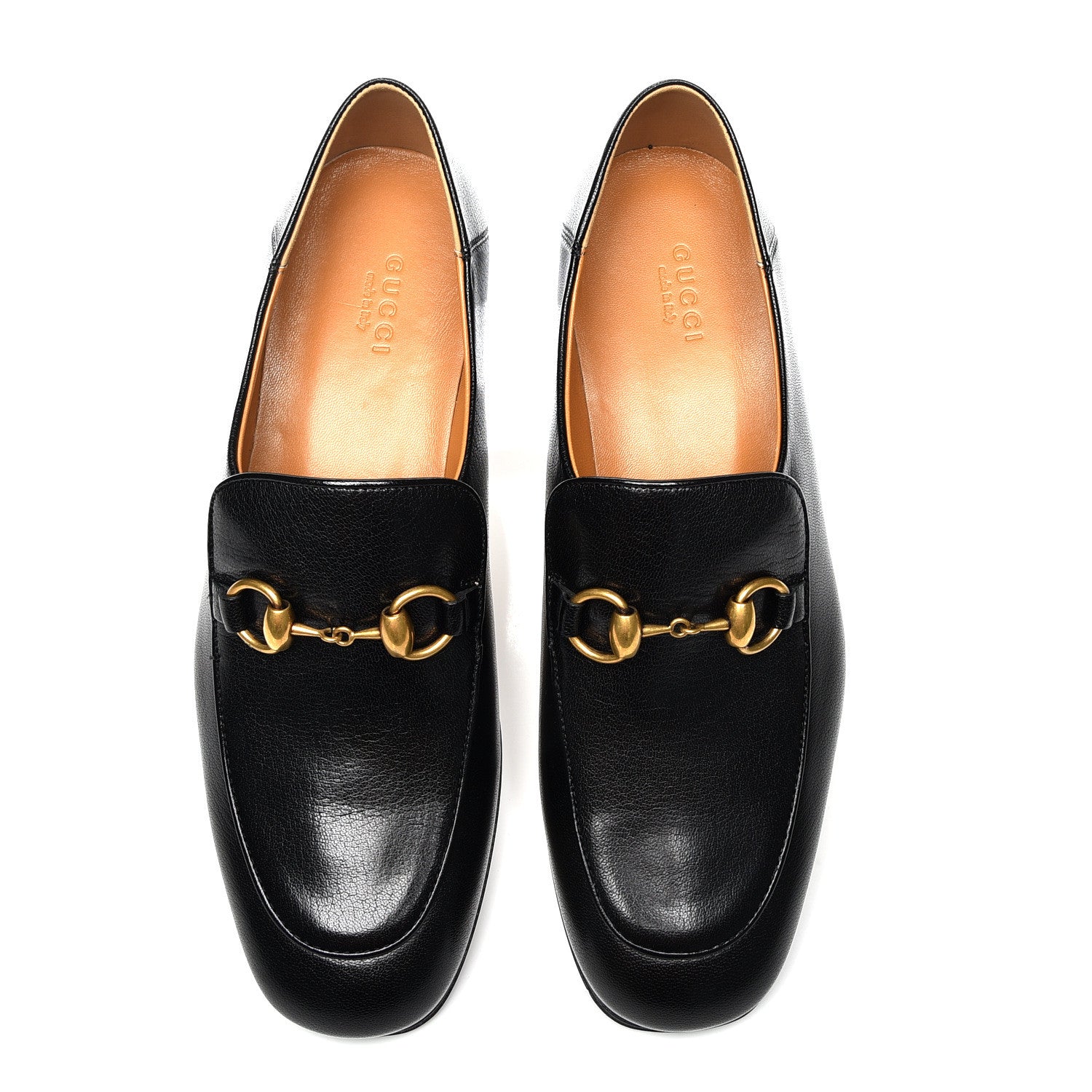 Gucci Goatskin Womens Horsebit Mid-Heel Loafers 38.5 Black 10 of 11