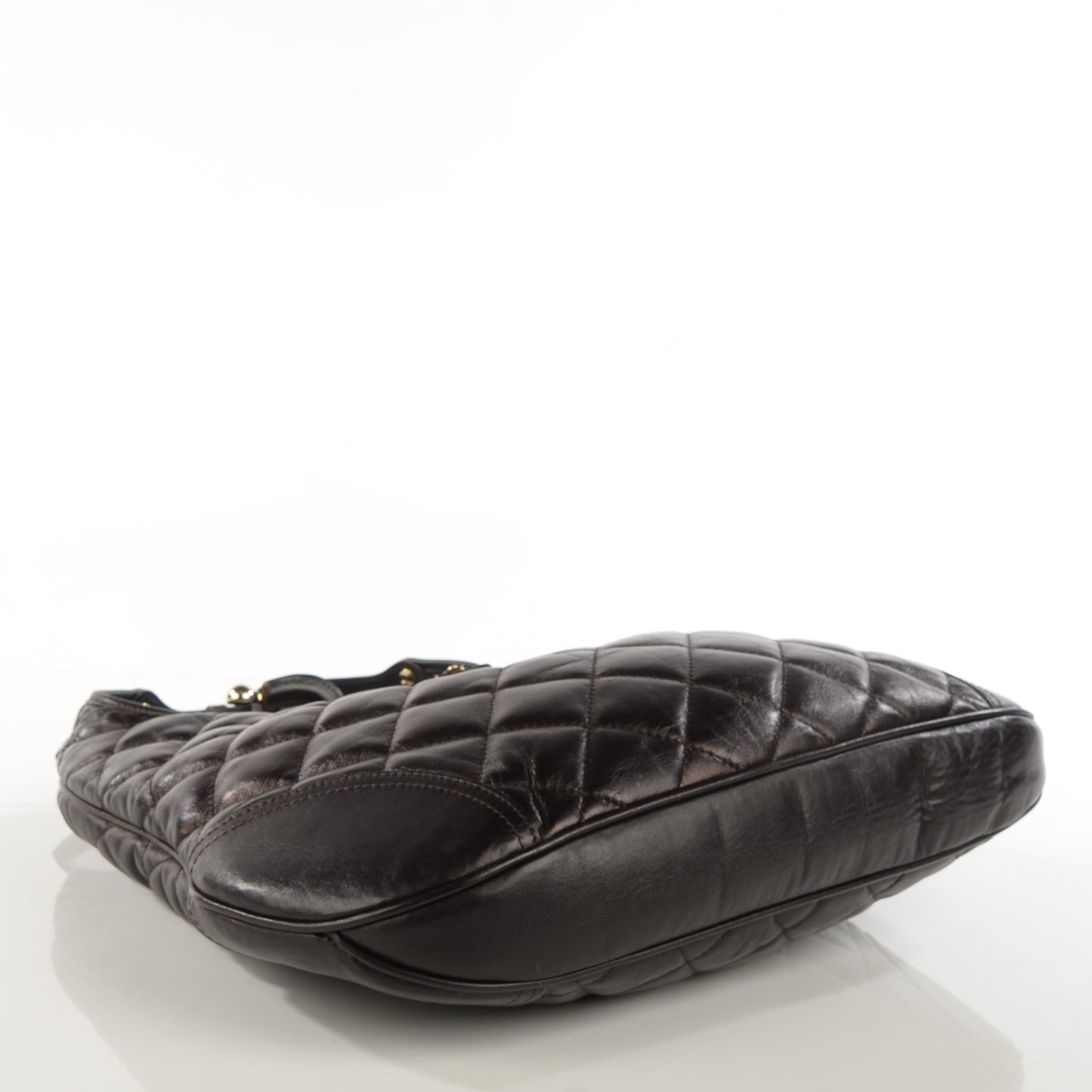 Leather Quilted Brook Hobo Brown
