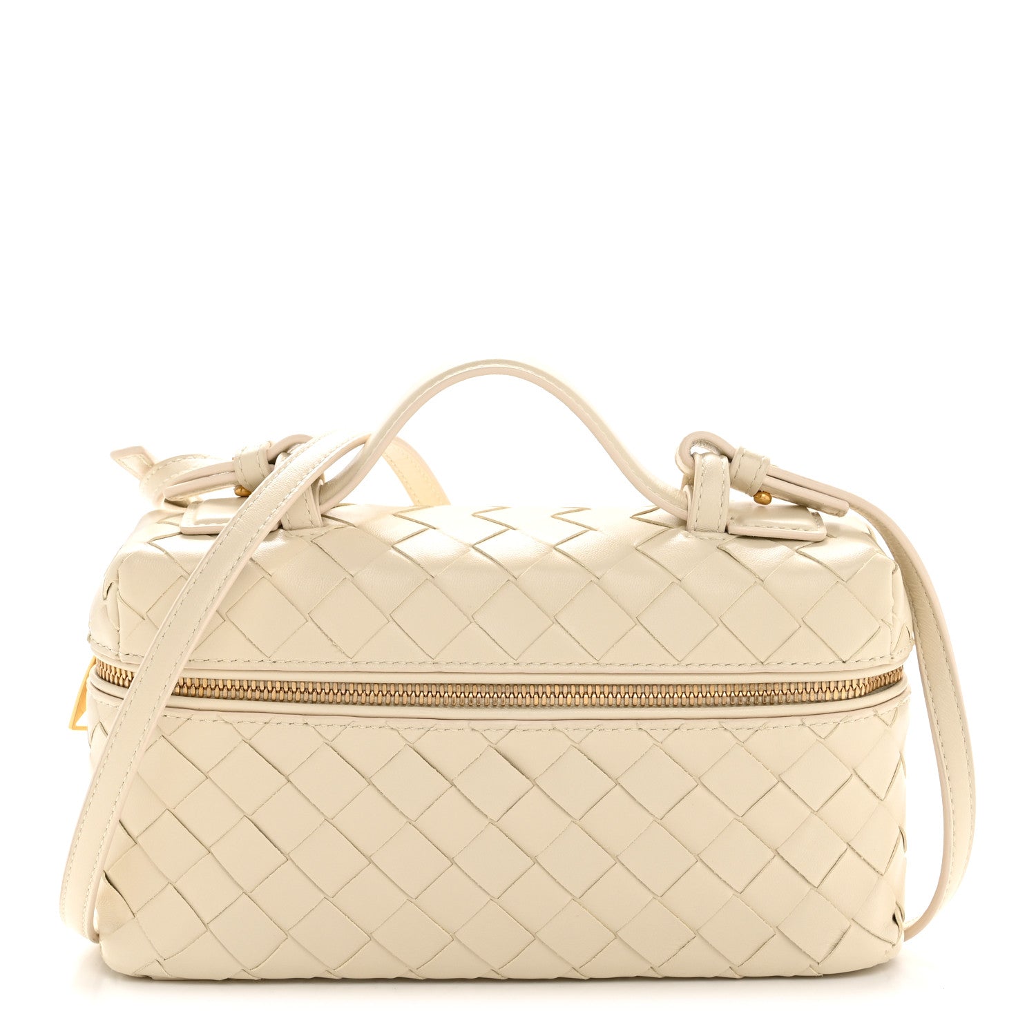 Bottega Veneta Calfskin Intrecciato Bang Bang Vanity Case Sea Salt 1 of 15
