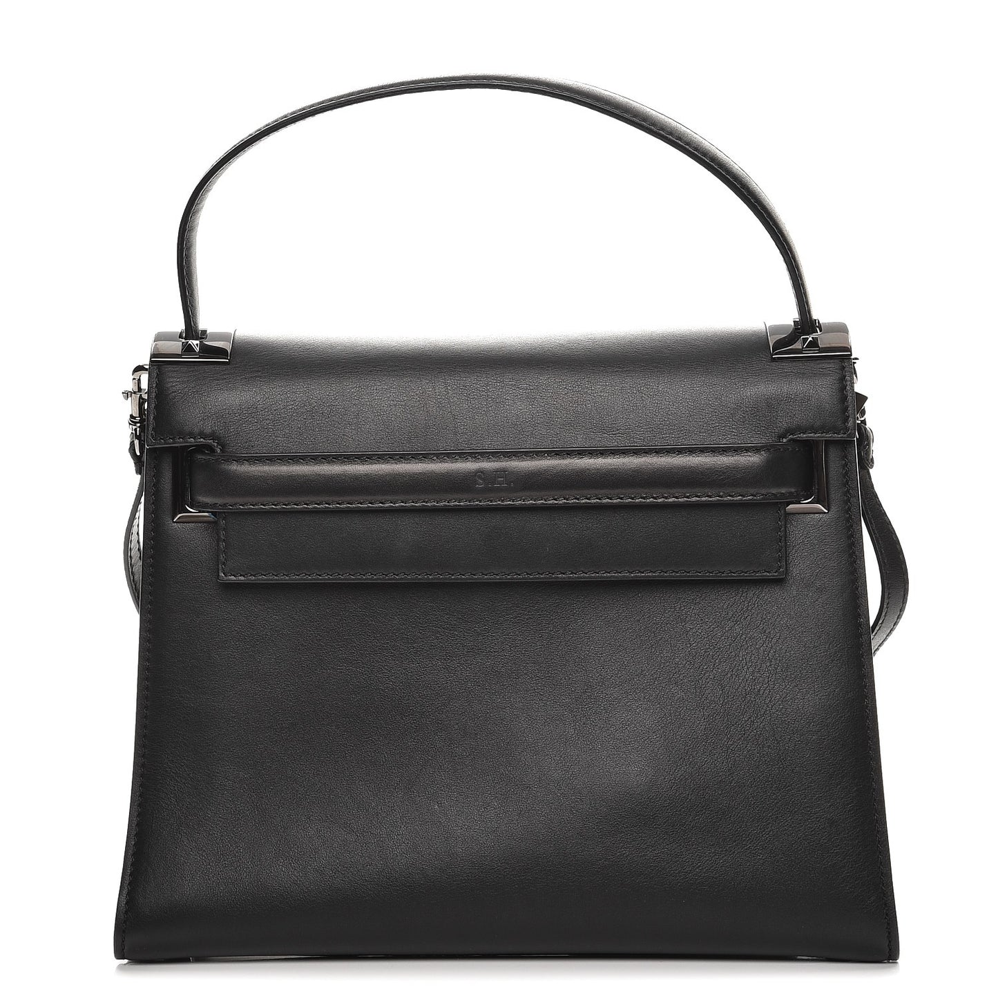 Calfskin Medium My Rockstud Frame Bag Black