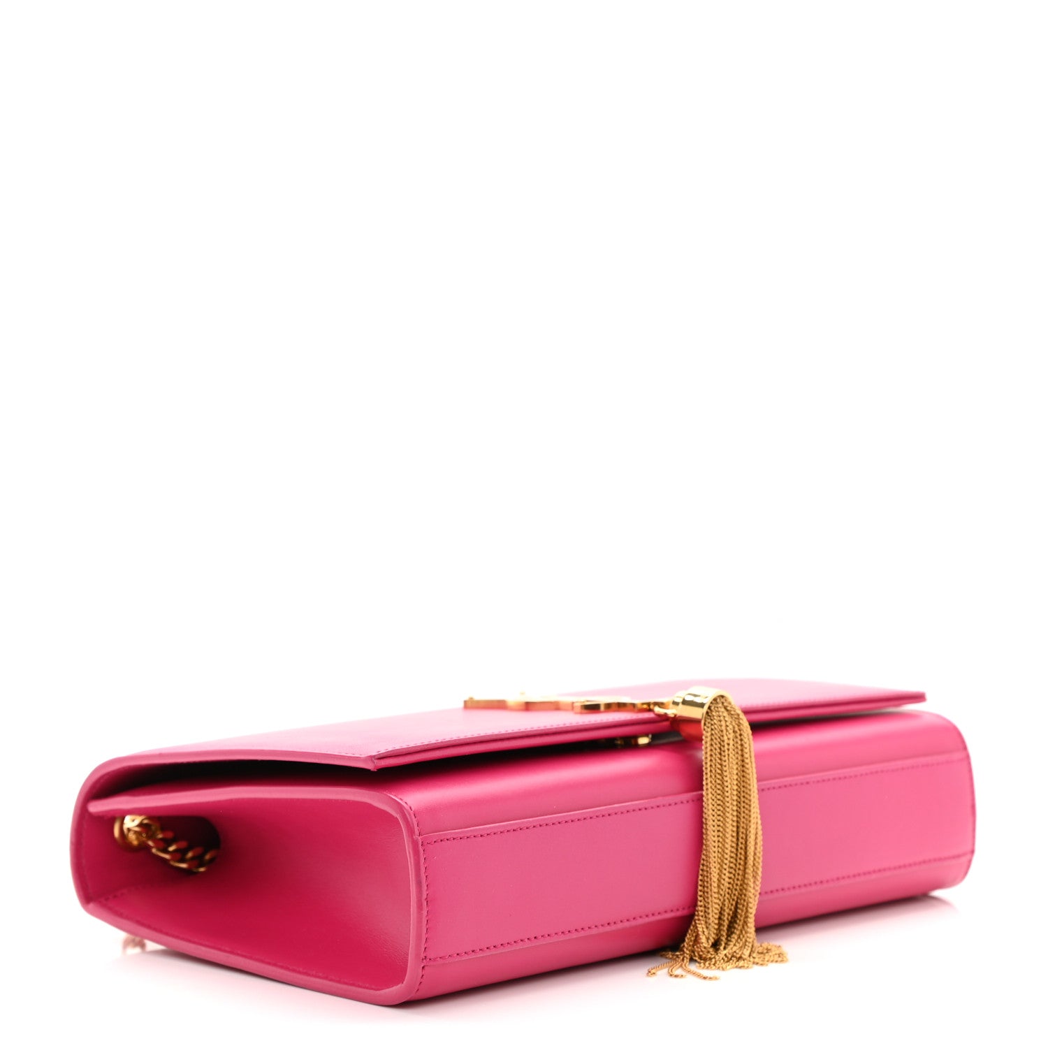 Saint Laurent Smooth Calfskin Medium Classic Monogram Kate Tassel Satchel Fuchsia 4 of 15