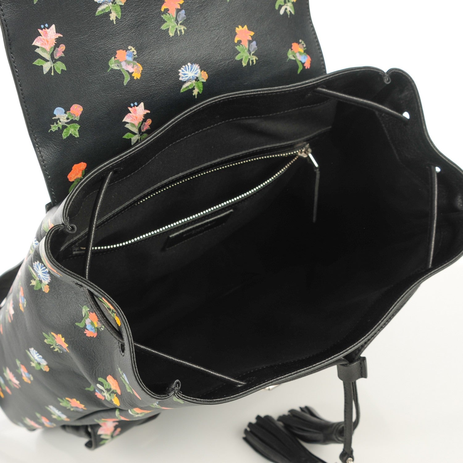 Saint Laurent Calfskin Prairie Flower Printed Festival Backpack Multicolor 6 of 11