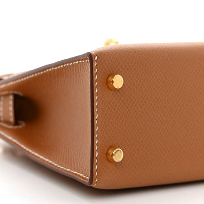 Hermes Epsom Mini Kelly Sellier 20 Gold 8 of 10