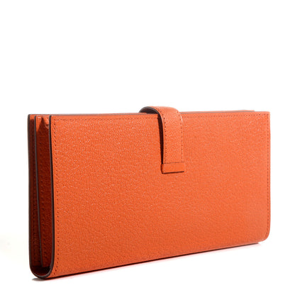 Hermes Chevre Mysore Bearn Wallet Orange 3 of 10