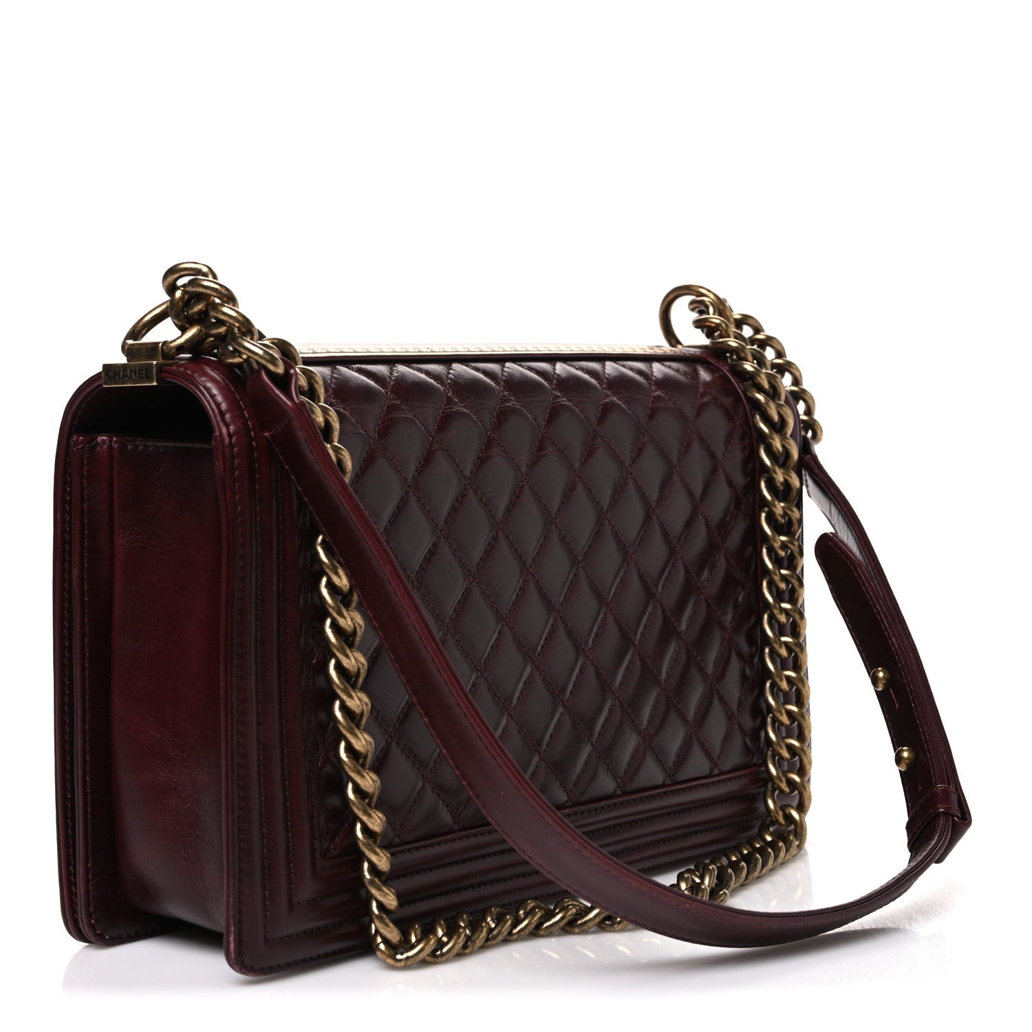 Chanel Calfskin Quilted New Medium A Tale From Paris Salzburg Boy Flap Burgundy 2 of 9