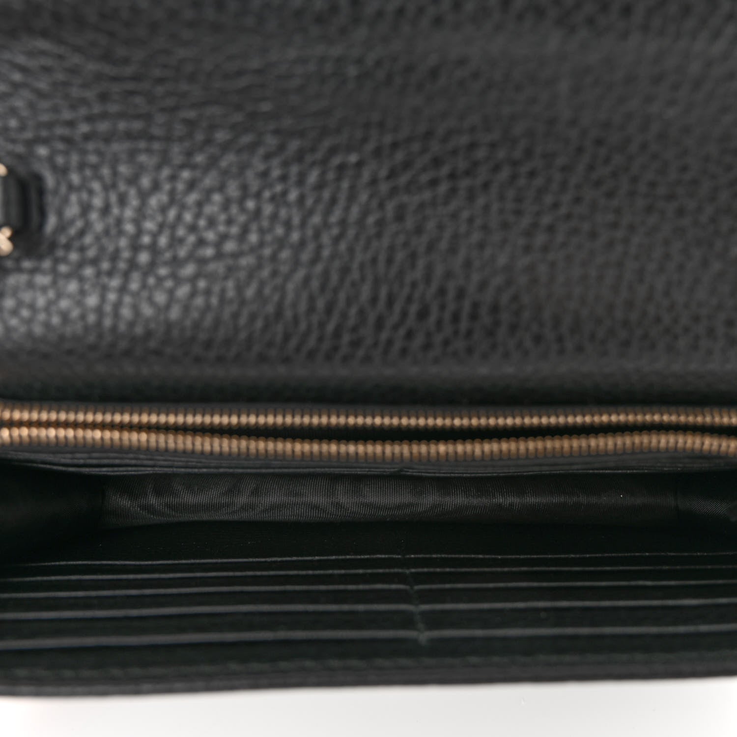 Gucci Dollar Calfskin Interlocking G Chain Wallet Black 4 of 8