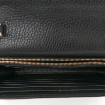 Gucci Dollar Calfskin Interlocking G Chain Wallet Black 4 of 8