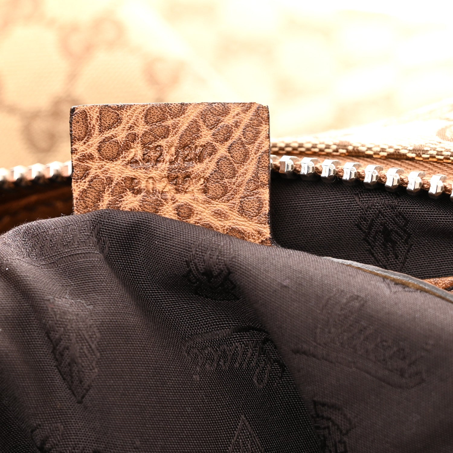 Gucci Monogram Large Bamboo Bar Tassel Shoulder Bag Brown 7 of 10