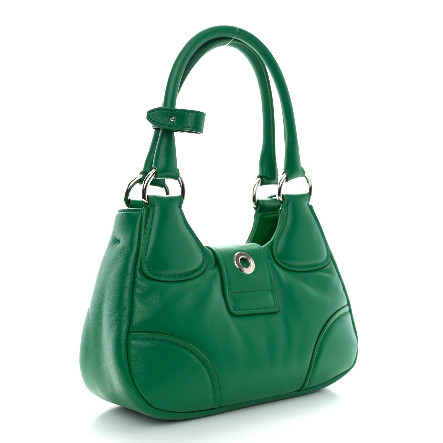 Prada Nappa Soft Padded Re-Edition 2002 Moon Bag Mango 3 of 11