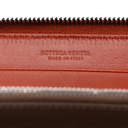 Bottega Veneta Nappa Intrecciato Zip Around Wallet Rust 6 of 11