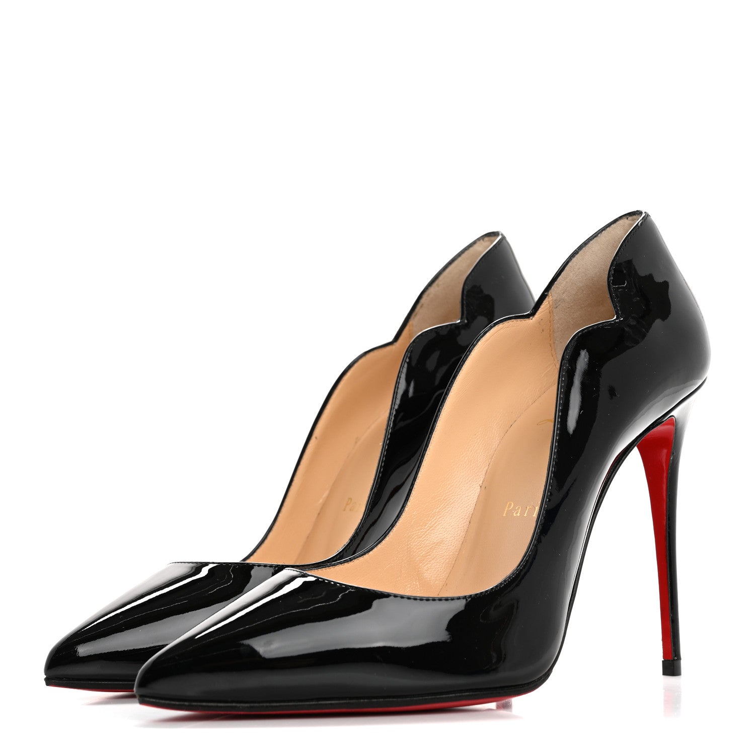 Christian Louboutin Patent Hot Chick 100 Pumps 38 Black 4 of 9