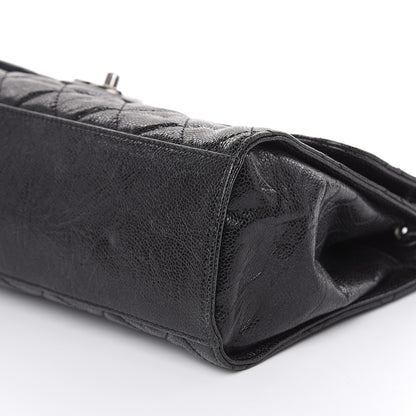 Chanel Crumpled Grained Calfskin Jumbo CC Crave Flap Black 9 of 15