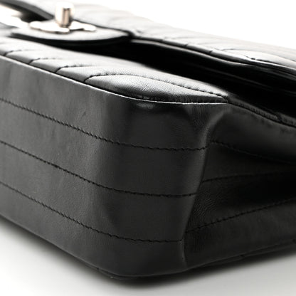 Chanel Lambskin Chevron Quilted Medium Double Flap Black 10 of 10