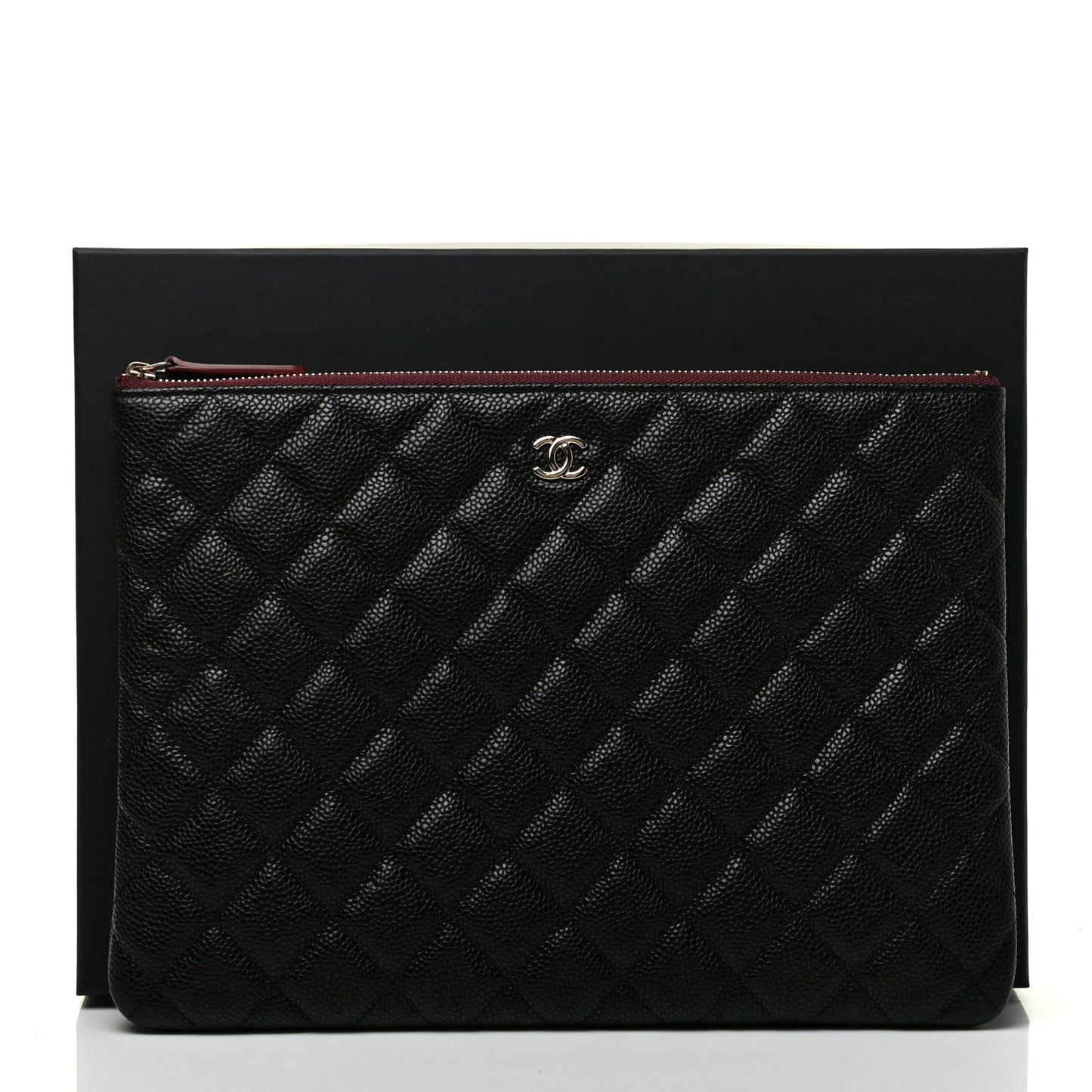Caviar Quilted Medium Cosmetic Case Black