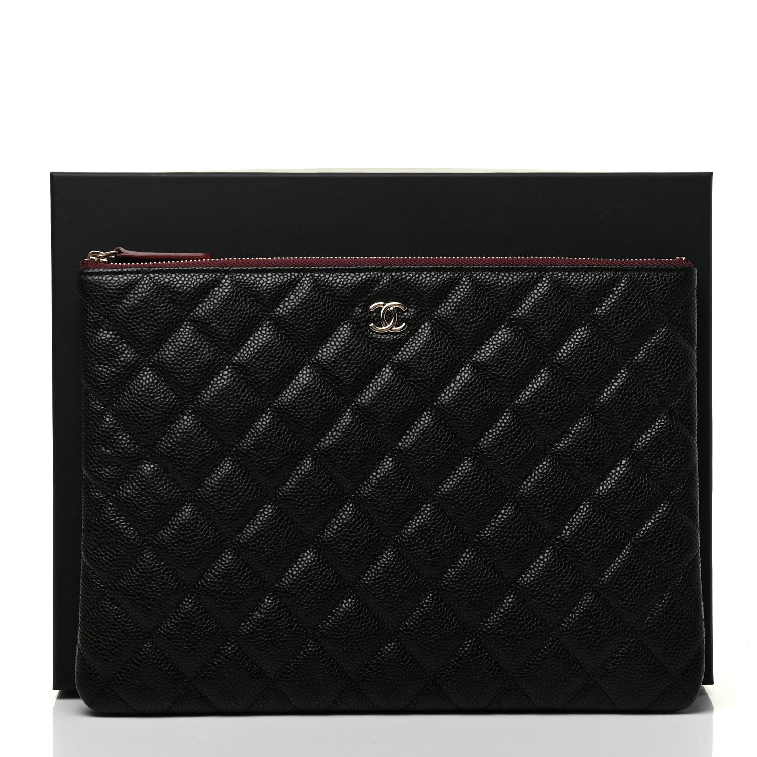 Chanel Caviar Quilted Medium Cosmetic Case Black 8 of 8