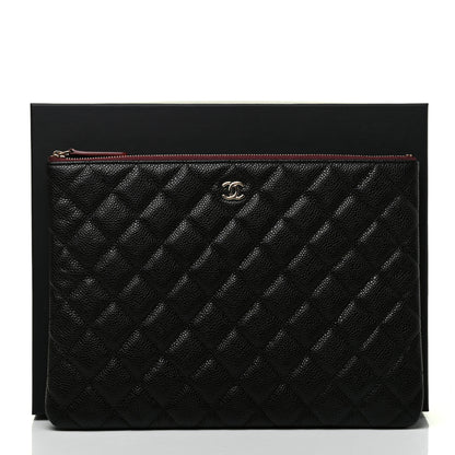 Chanel Caviar Quilted Medium Cosmetic Case Black 8 of 8