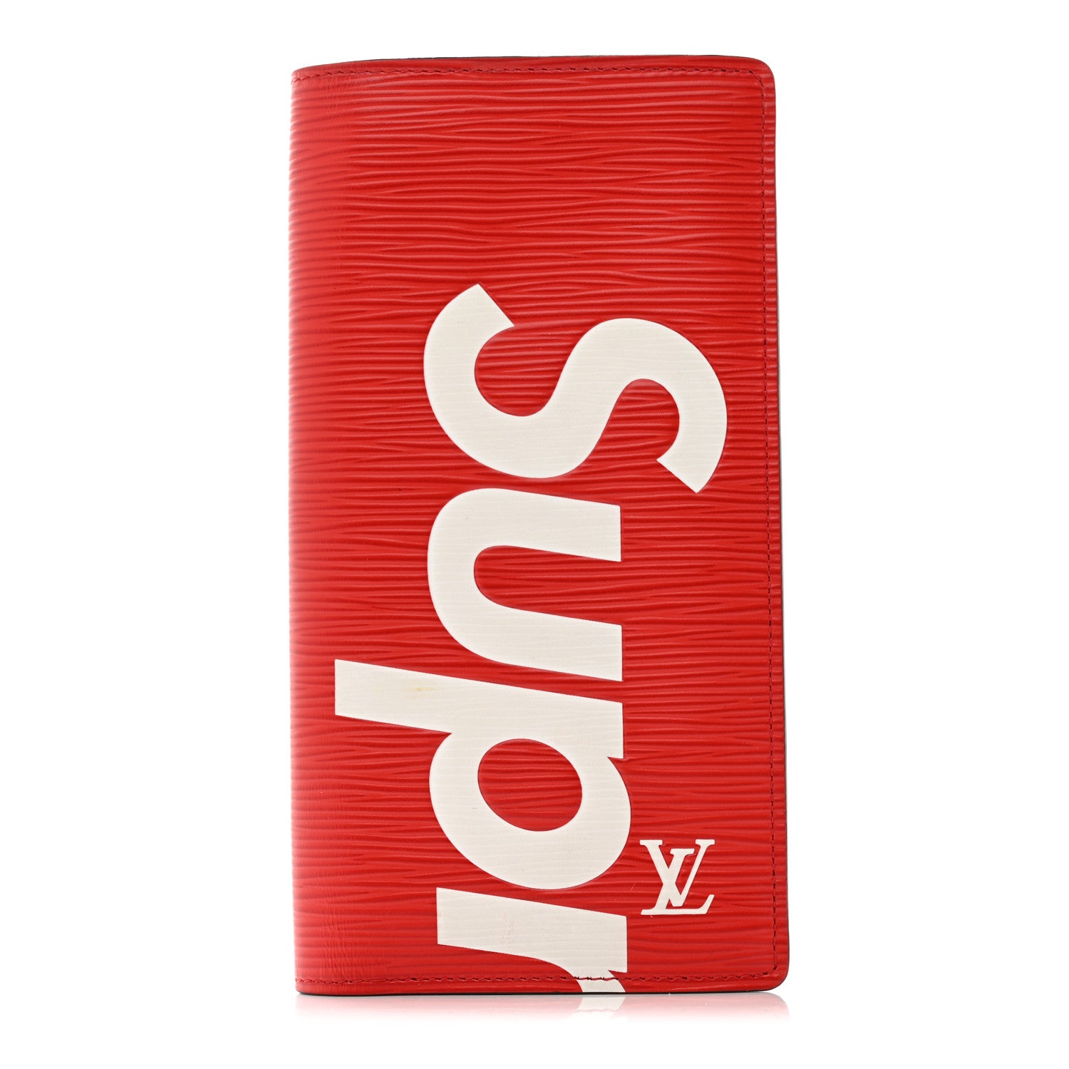 Louis Vuitton X Supreme Epi Brazza Wallet Red 1 of 9