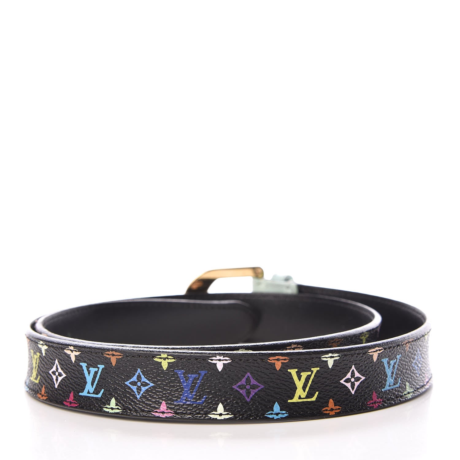 Louis Vuitton Monogram Multicolor Belt 80 32 Black 3 of 8