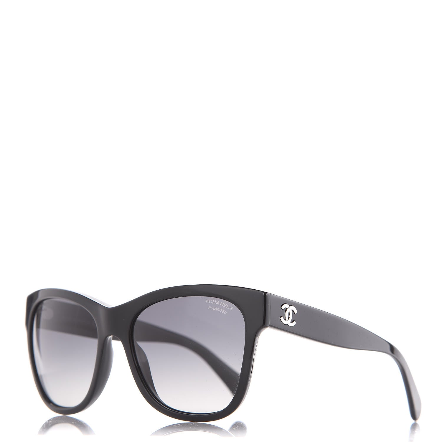 Chanel Polarized Square CC Sunglasses 5380 Black 1 of 8