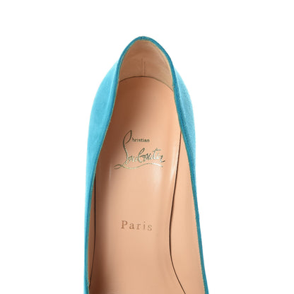 Christian Louboutin Suede Ron Ron 100 Pumps 39 Turquoise 7 of 12