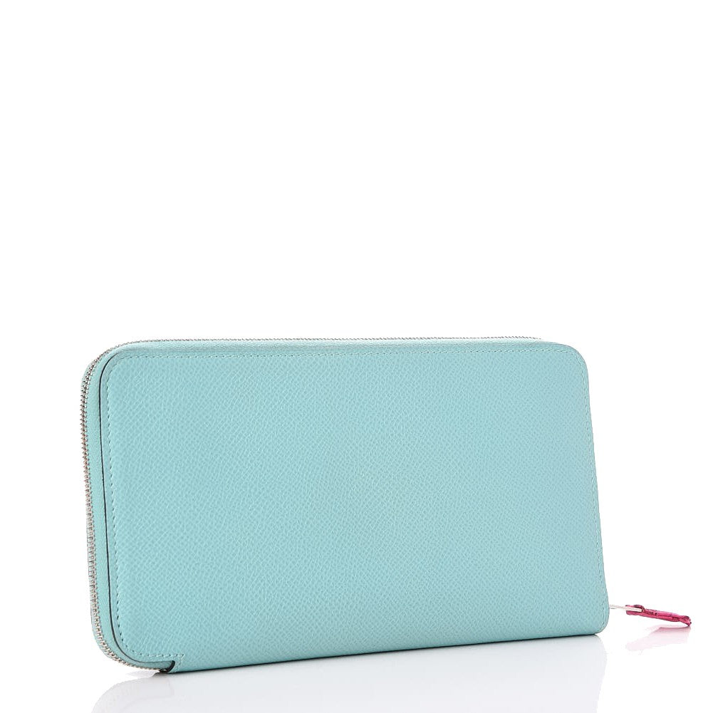 Epsom Silk'In Wallet Bleu Atoll Rose Tyrien