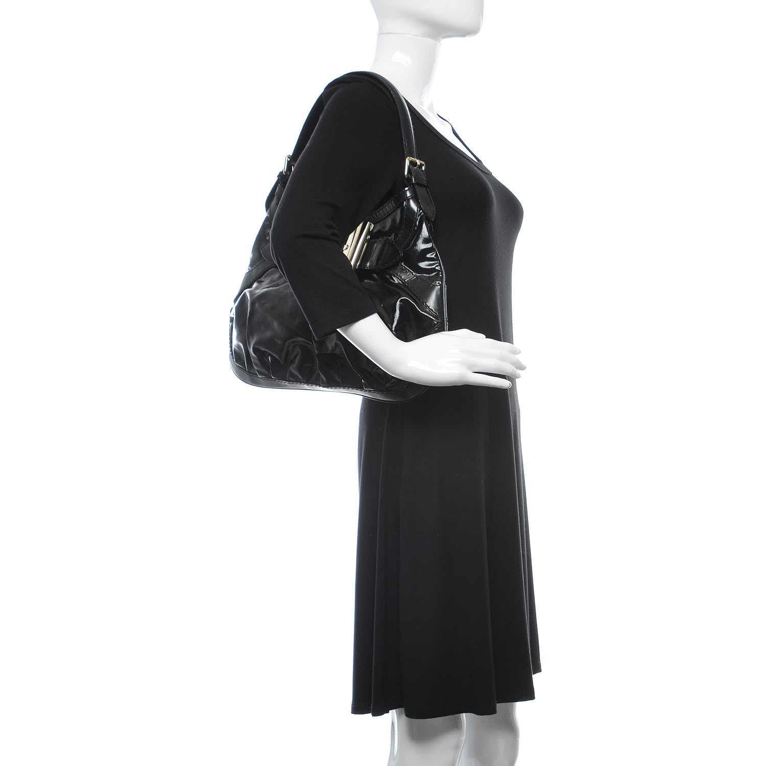 Gucci Dialux Queen Bow Hobo Black 2 of 11