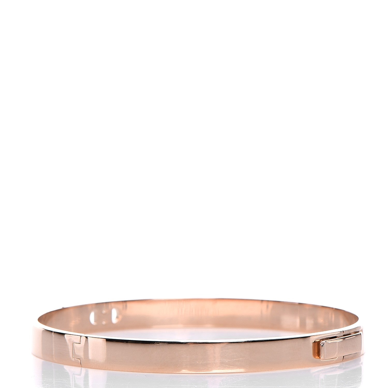 Hermes 18K Rose Gold Diamond PM H D'Ancre Bracelet SH 3 of 7