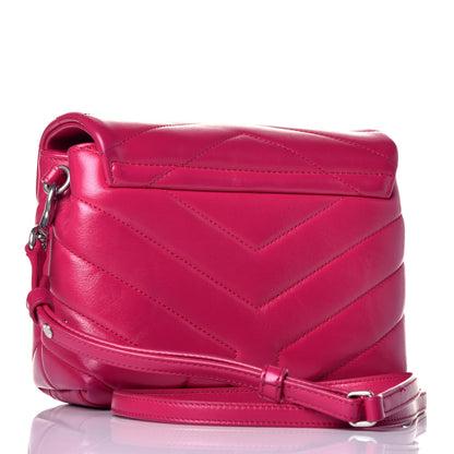 Saint Laurent Calfskin Y Quilted Monogram Toy Loulou Crossbody Bag Freesia 3 of 10