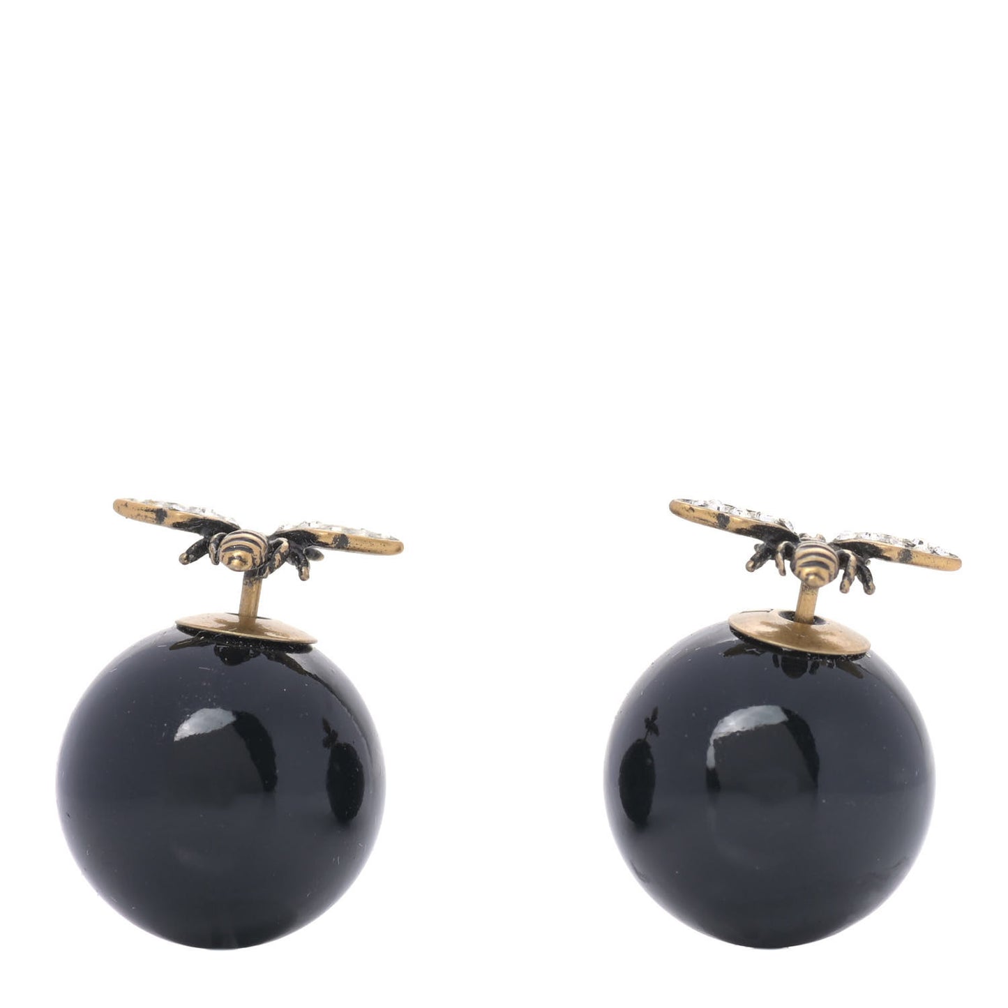 Mise En Dior Tribal Bee Earrings Black