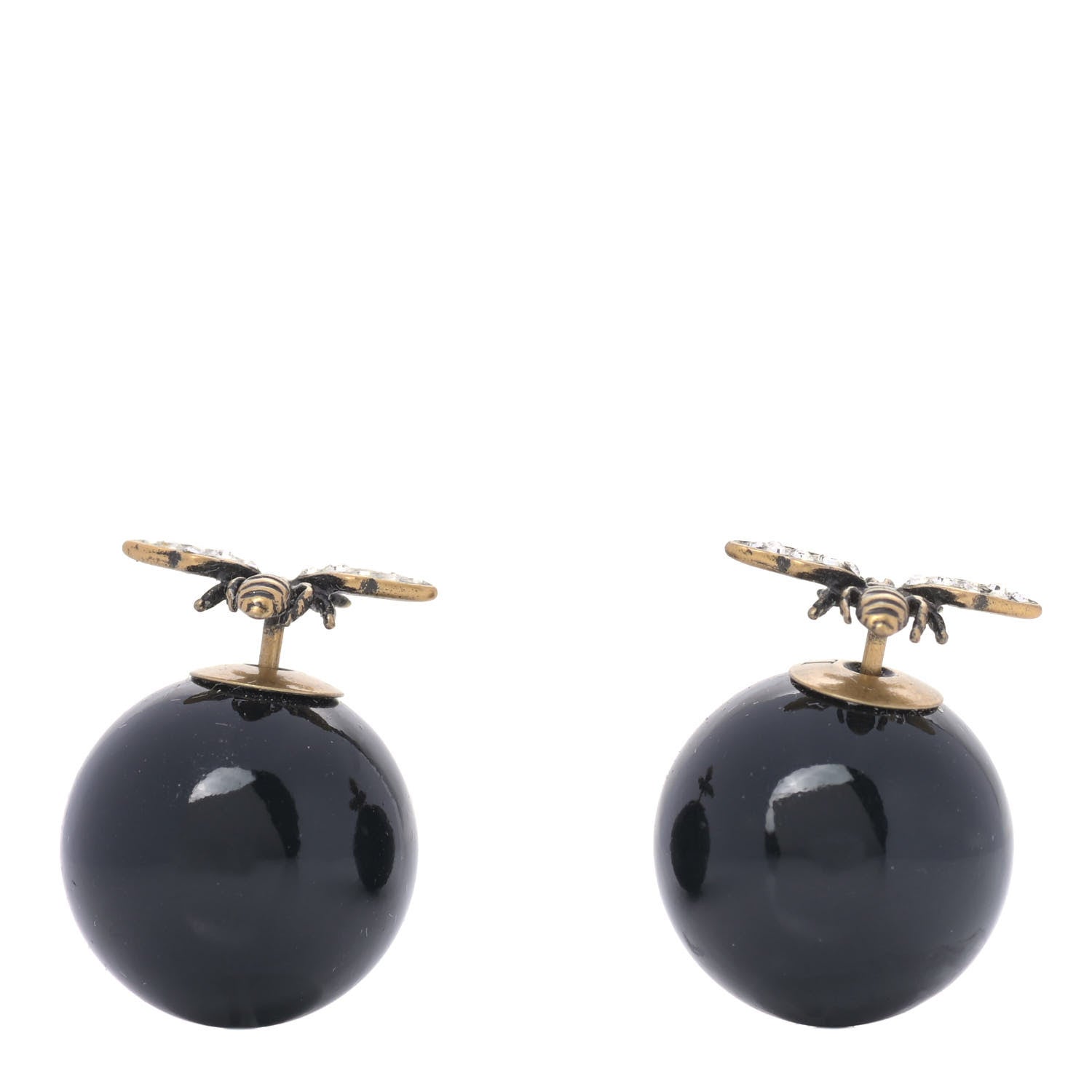 Christian Dior Mise En Dior Tribal Bee Earrings Black 1 of 4