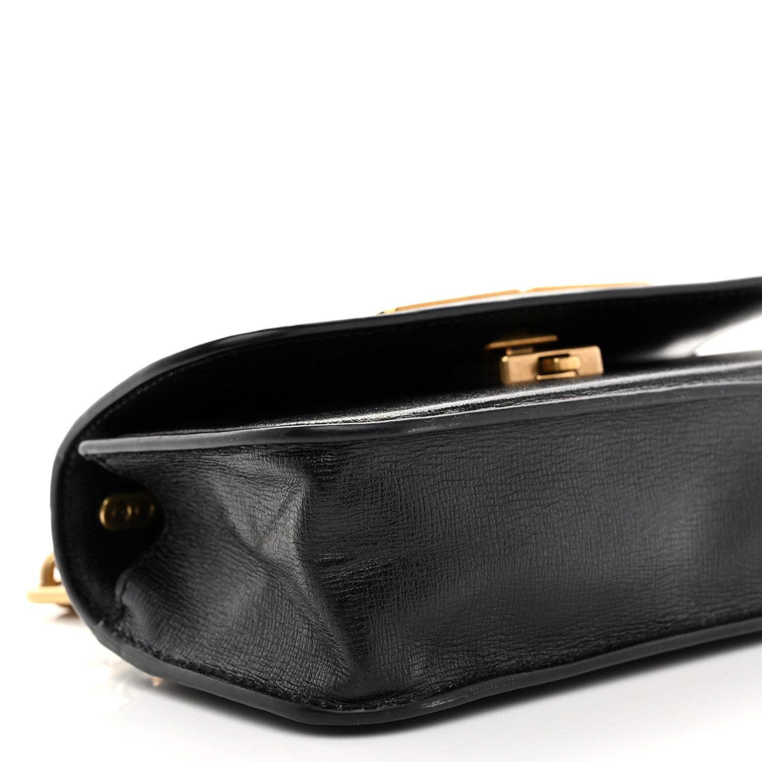 Balenciaga Calfskin Stripe Embossed Gossip Chain Bag XS Black 9 of 10