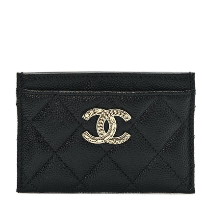 Chanel Caviar Quilted Multi Chain CC Card Holder Black 1 of 7