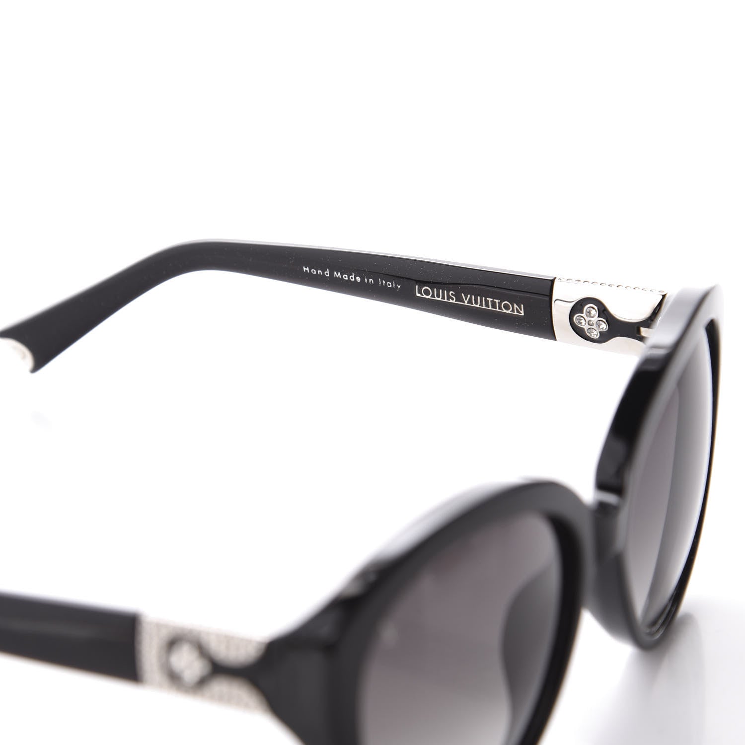 Louis Vuitton Strass Heather Cat Eye Sunglasses Z0594E Black 7 of 9