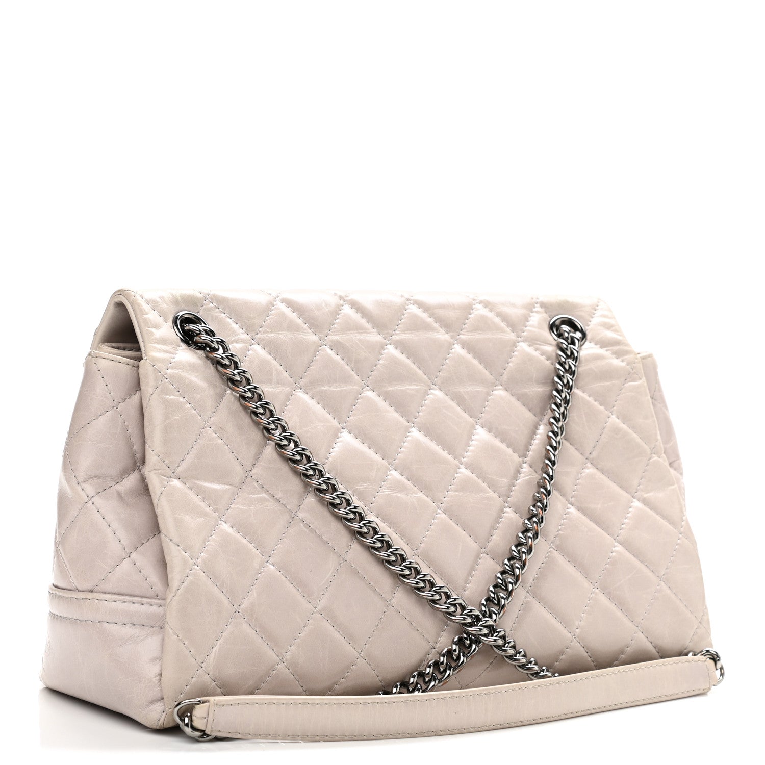 Chanel Glazed Calfskin Quilted Medium Lady Pearly Flap Light Beige 2 of 12