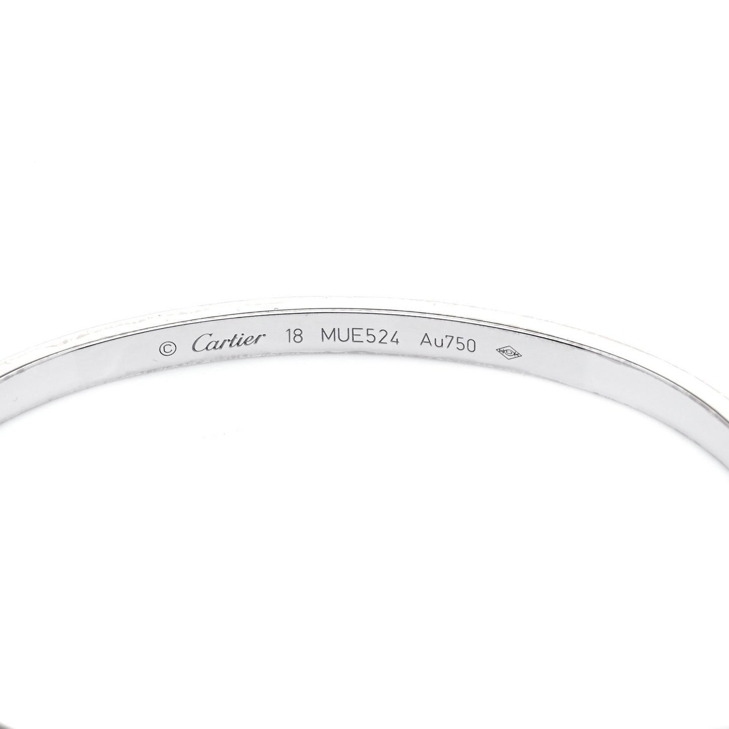 18K White Gold 6 Diamond Small LOVE Bracelet 18
