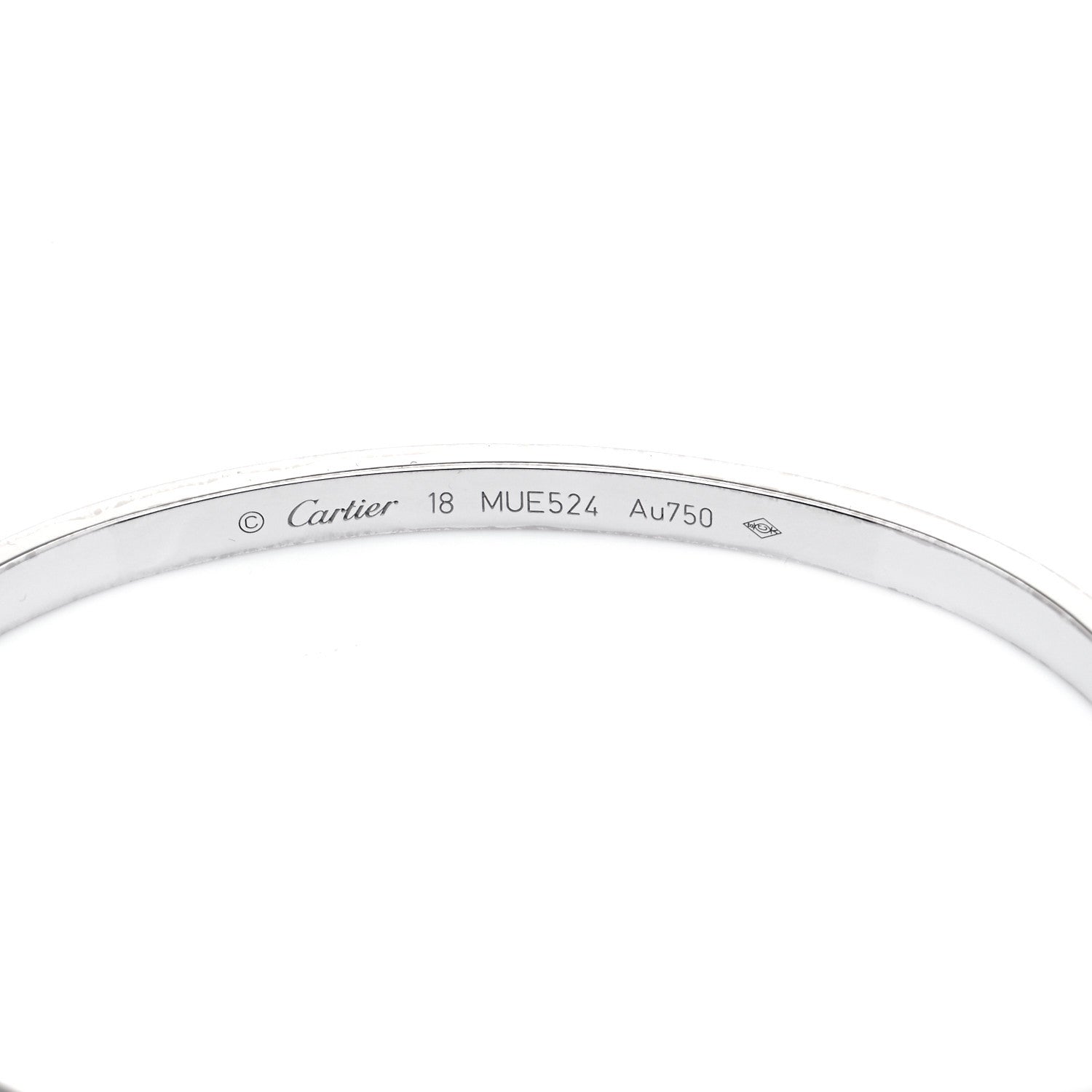 Cartier 18K White Gold 6 Diamond Small LOVE Bracelet 18 4 of 7
