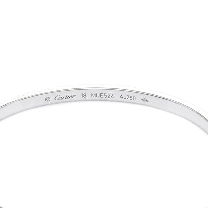 Cartier 18K White Gold 6 Diamond Small LOVE Bracelet 18 4 of 7