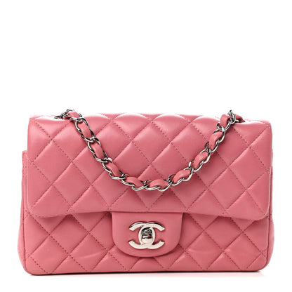 Chanel Lambskin Quilted Mini Rectangular Flap Pink 1 of 11