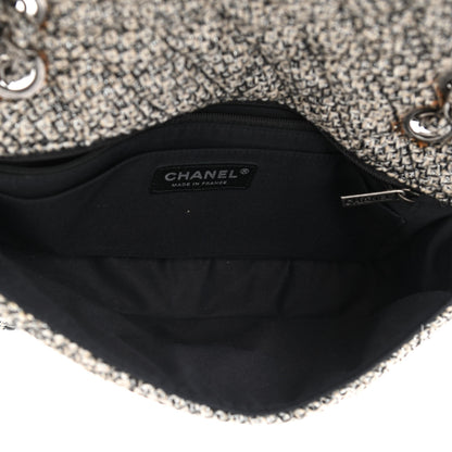 Chanel Crystal Tweed Quilted Medium Single Flap Black 5 of 15
