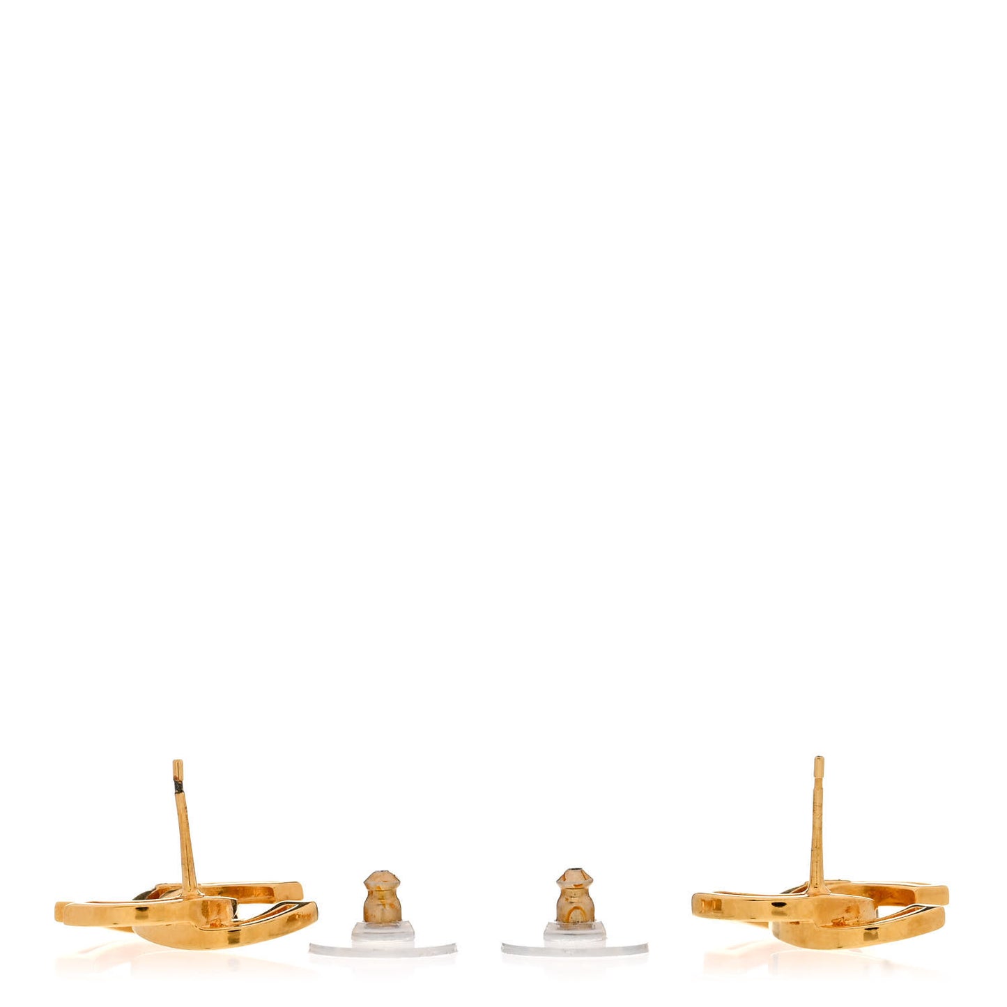 Metal Obazine CC Earrings Gold